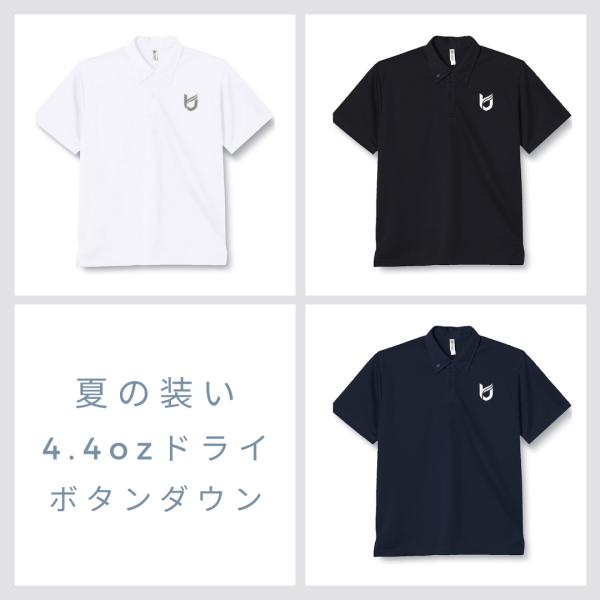 【龍谷大学公式】4.4oz ドライ ボタンダウン｜大学ロゴ刺繍入り｜オリジナルポロシャツ