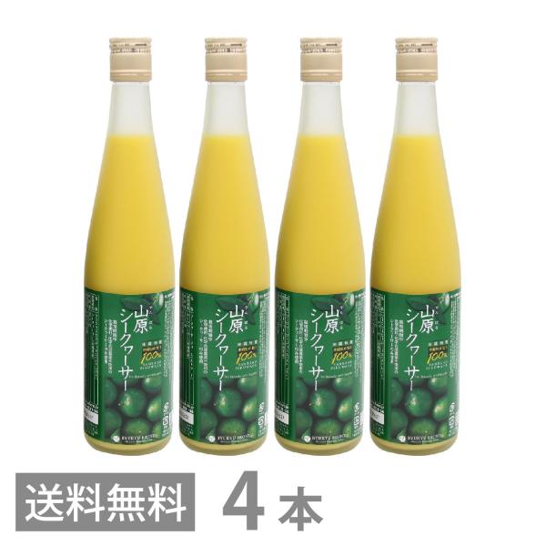 山原シークワーサー 農薬不使用 500ml ×4本セット 送料無料 沖縄産 山原 シークヮーサー 原...