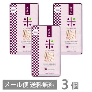 グルテンフリー うどん タイプ 128g ×3個セット 増粘剤 着色料 無添加  メール便 送料無料 GFM MY NOODLE 小麦粉不使用 生麺 米粉麺 国産｜ryukyufront