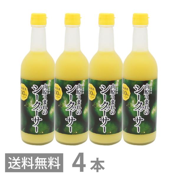 山原うまれのシークワーサー 500ml ×4本セット 送料無料 沖縄産 山原 シークヮーサー 原液 ...
