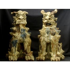 【定価の50%OFF】手捻岩獅子＠大海 陽一 上焼 シーサー 置物 沖縄県産 シーサー