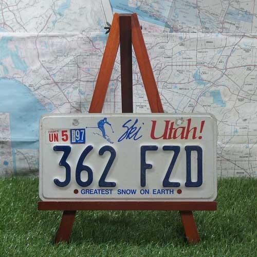 【ライセンスプレート】Utah／ユタ州　Ski　1997年