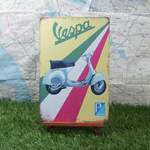 【ブリキ看板】Vespa／ヴェスパ　ピアッジオ