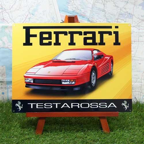 【ブリキ看板】Ferrari／フェラーリ　Testarossa