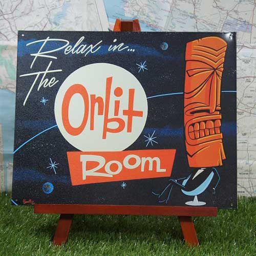 【ブリキ看板】The Orbit Room／オービットルーム　Relax in...