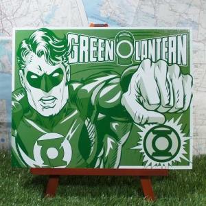 【ブリキ看板】Green Lantern／グリーンランタン　Duotone
