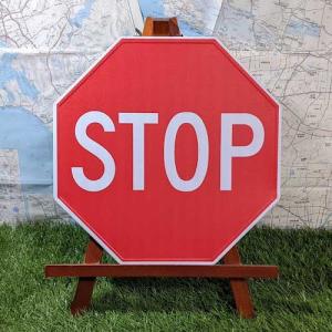 アメリカンガレージ　オブジェ　道路標識　アメリカロードサイン　stop看板　屋外 アメリカンなSTOP看板 アメリカン インテリア 看板 ガレージ 庭 DIY