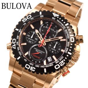 ブローバ BULOVA メンズウォッチ 98B213 ローズゴールド プレシジョニスト クロノグラフ Precisionist Chronograph メンズ クロノグラフ ウォッチ｜ryus-select