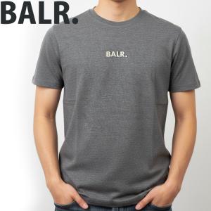 ボーラー BALR.Ｔシャツ B10003 (13)ダークグレー 半袖 Classic Straight T-Shiit メタリックロゴ クルーネック メンズ ロゴ アパレル カジュアル