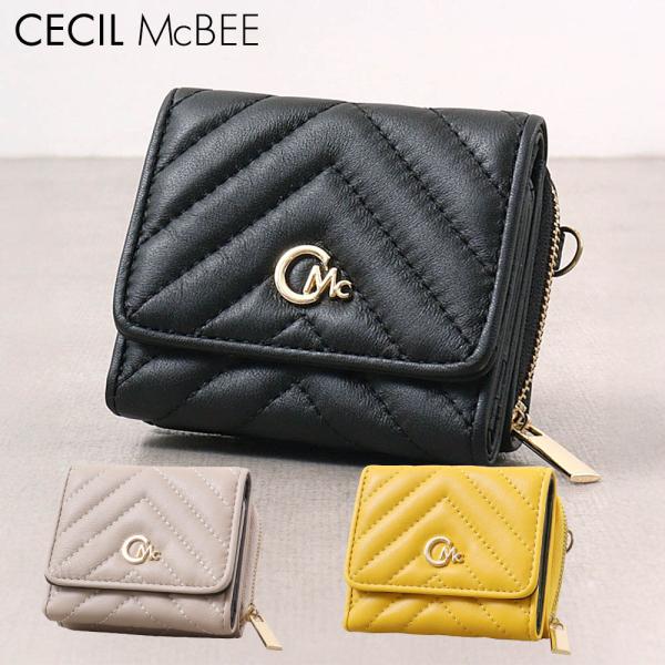 セシルマクビー CECIL McBEE 財布 三つ折り財布 レディース キルト ミニウォレット キル...