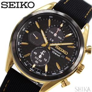 セイコー SEIKO SSC804P(153) ソーラー クロノグラフ ブラック ラバーベルト 時計 腕時計メンズ｜ryus-select