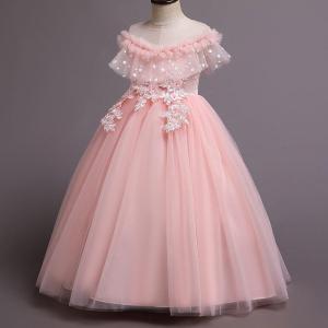 子供ドレス 発表会 ロング 結婚式 ミントグリ...の詳細画像5