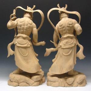 仁王像 金剛力士像 高さ66cm 楠製 木彫り 仏像の詳細画像3