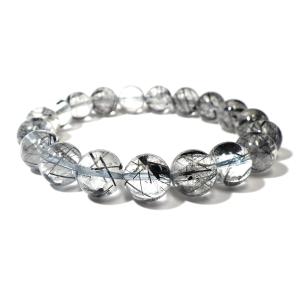 ブラックルチルクォーツ ブレスレット 16mm ブラックトルマリン