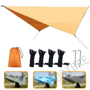 キャンプ用品 防災グッズ タープテント 防水タープ 天幕シェード サンシェルター 軽量 組み立てやすい UVカット 紫外線カット キャンプ