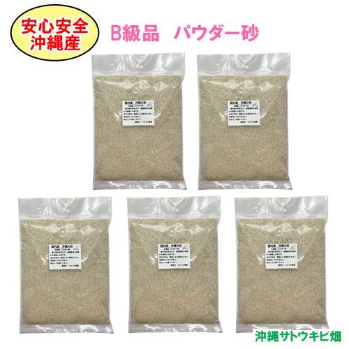 【送料無料】安心安全　国内産　沖縄の砂　［B級品］パウダー砂　1kg×5パック(5kg)