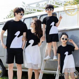 親子ペアルックTシャツカットソーカップル親子服家...の商品画像