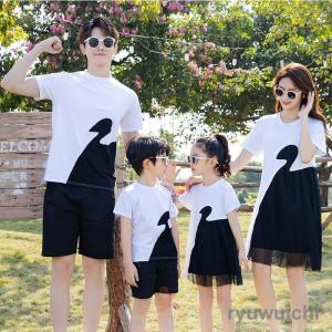 親子ペアルックTシャツカットソーカップル親子服...の詳細画像1