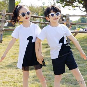 親子ペアルックTシャツカットソーカップル親子服...の詳細画像5