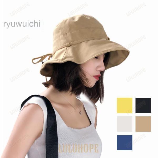 Ins レディース 用しわ 帽子 百合 帽子 軒日除け 帽子 春夏旅行uv太陽日焼け止め 帽子 トレ...