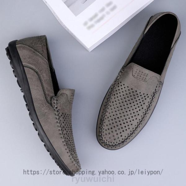 かこいい ローファー メンズ モカシン オフィス 高級 革靴 散歩 カジュアルシューズ ラウンドトゥ...