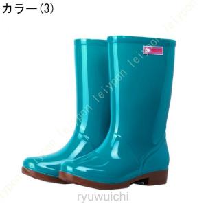 長靴 レインブーツ レディース ロング 長くつ...の詳細画像3