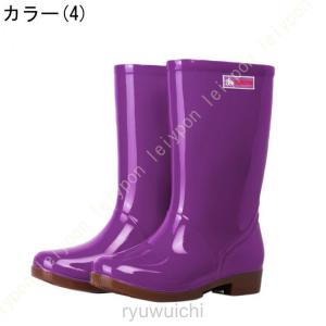 長靴 レインブーツ レディース ロング 長くつ...の詳細画像4