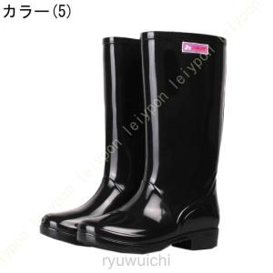 長靴 レインブーツ レディース ロング 長くつ...の詳細画像5