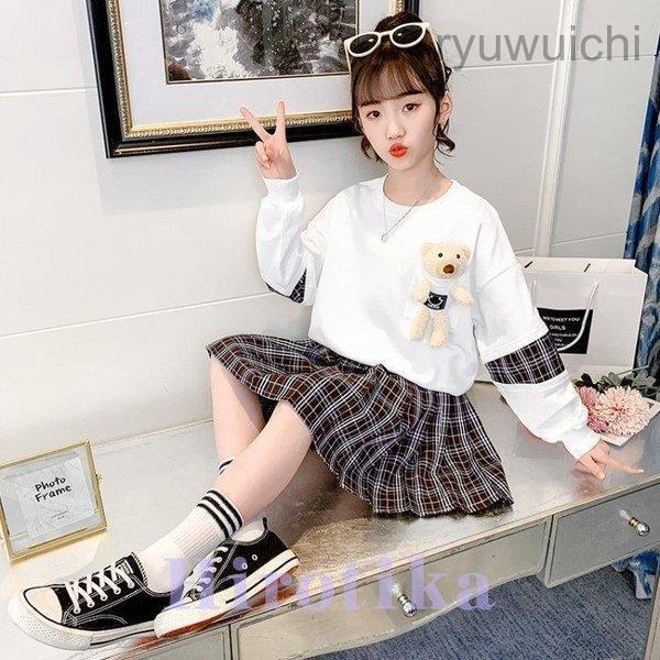 子供服 セットアップ 女の子 長袖 春秋 秋着 上下セット 韓国子供服 キッズ ジュニア トップス ...