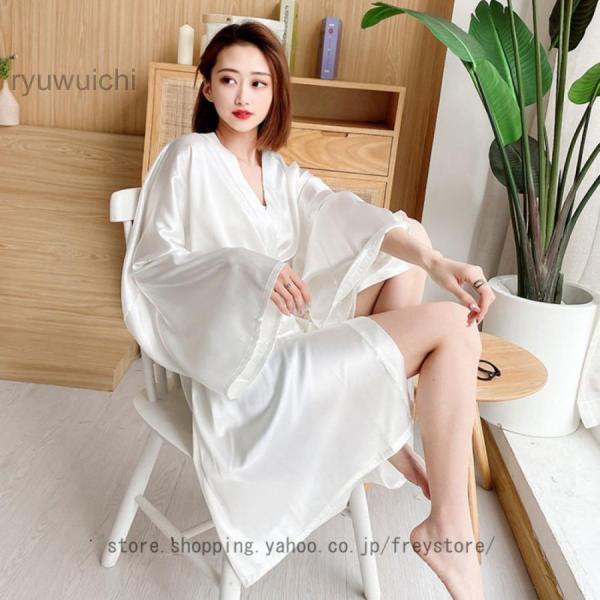 春夏秋冬 ガーゼコットン 薄手い レディース メンズ 速乾 風呂 温泉 ナイトガウン ミディアムロン...