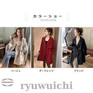 スプリングコート レディース トレンチコート ...の詳細画像1