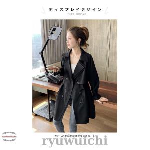 スプリングコート レディース トレンチコート ...の詳細画像2