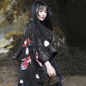 新品未使用⭐光源氏フード付羽織和柄和風着物スリーブフーディカーディガン裏勝り春服 レディース 羽織 メンズ 振袖 和柄 カーディガン 羽織り コート 浴衣