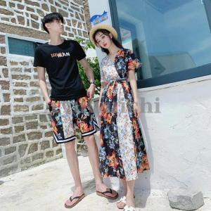 ペアルック カップル ワンピース ペアtシャツ...の詳細画像3