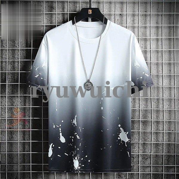 半袖 Tシャツ メンズ 大きいサイズ ゆったり トップス 夏服 Tシャツ カジュアルシャツ 20代 ...