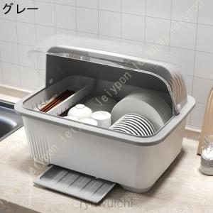 水切りラック キッチンラック かご 透明食器水...の詳細画像3