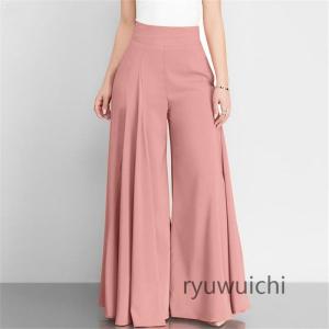 ガウチョパンツ レディース ワイドパンツ 大き...の詳細画像1