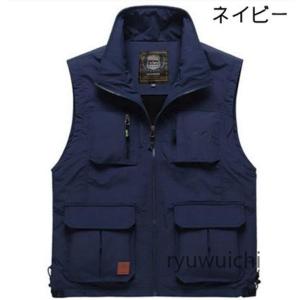 メッシュベスト メンズ フィッシングベスト 釣...の詳細画像1