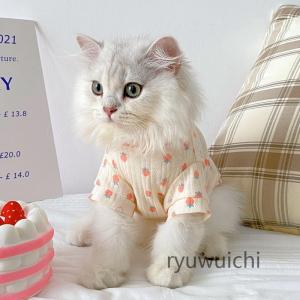 キャットウェア 猫服 ドッグウェア タンクトップ 犬服 小型犬 袖あり ノースリーブ シンプル カジュアル おしゃれ かわいい お散歩 お出かけ いぬ ネコ ねこ｜ryuwuichi