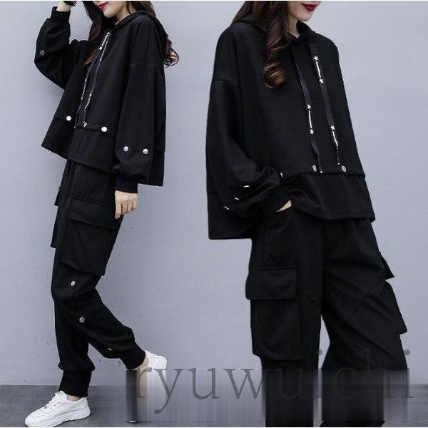 ジャージ レディース 上下 セット 長袖 春秋 2点セット セットアップ 40代 パーカー 長ズボン...