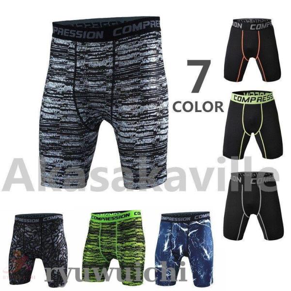 メンズ コンプレッション ショートタイツ コンプレッションウェア コンプレッションインナー スポーツ...