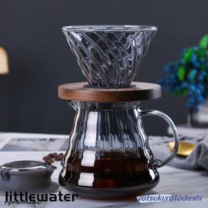 コーヒードリッパー ドリッパー コーヒーサーバードリッパーセット 耐熱ガラス ２?４人分 600ml｜龍一ストア