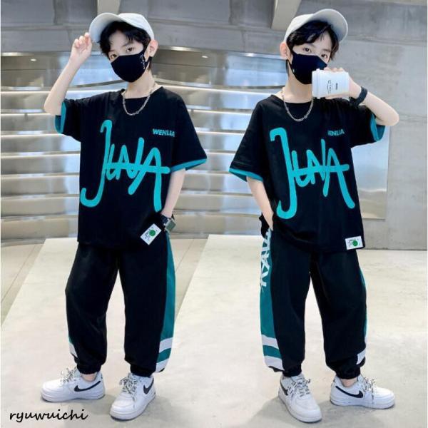 半袖Tシャツ パンツ 子供ジャージ  男の子 上下セット スウェット2点セット カコイイ キッズ  ...