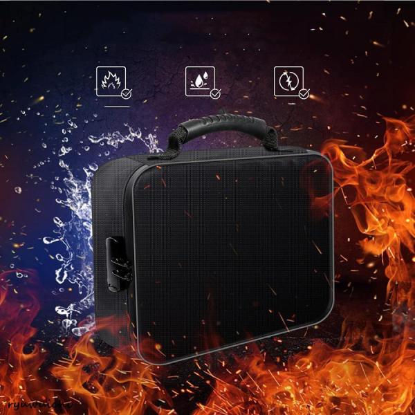 耐火バッグ 耐火金庫 小型 書類ケース パスワードロック 書類収納 防水 防火 手提げ 財産収納 金...