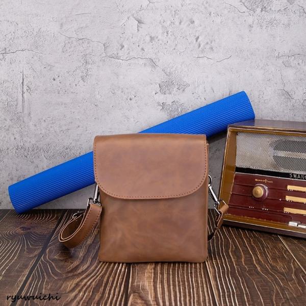 父の日ポシェットメンズバッグ革フェイクレザースマホポーチミニバッグメンズファッションカッコイイ鞄カバ...