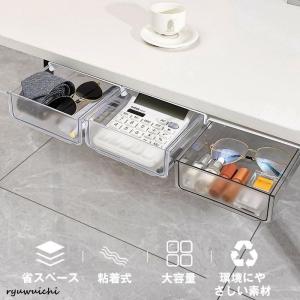 デスク下 収納ボックス 2個セット 取り付けで...の詳細画像3