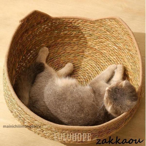 ねこなべ 猫鍋 猫の爪とぎ 円形 爪みがき ストレス解消 落ち着く おしゃれ ベッド ペットベッド ...