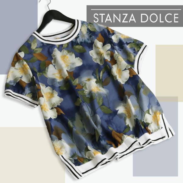 トップス レディース ブラウス 花柄 プリント ゆったり ストレスフリー リラックス 半袖 大きいサ...