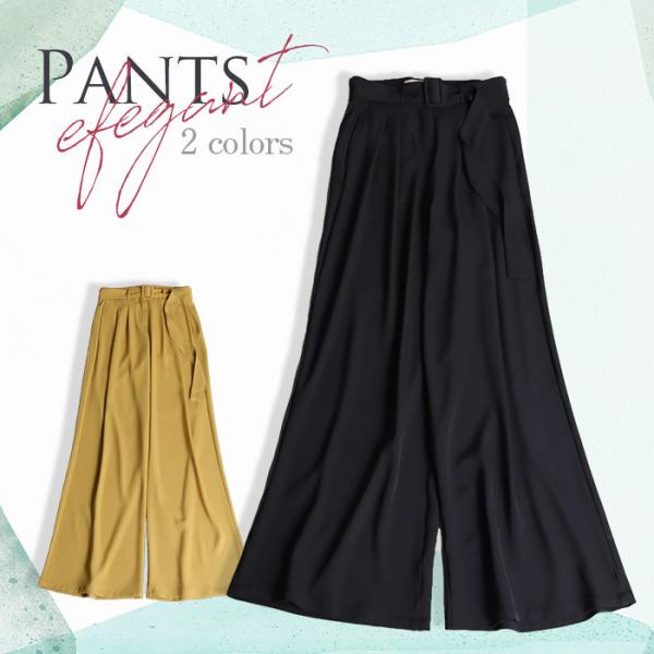 ボトム ボトムス レディース シンプル 無地 パンツ ワイドパンツ ロング ミモレ 大きいサイズ 2...