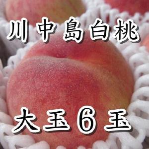 個数限定　桃 もも  送料無料 本場長野県 川中島白桃  2ｋｇ　秀品大玉6玉